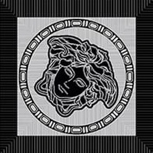 Versace Meteorite 47121 Tozzetto Medusa Naturale Nero/Pla Inserção 9,8x9,8 cm, Itália - foto 1 - foto 1