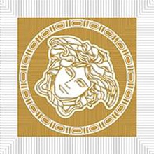 Versace Meteorite 47122 Tozzetto Medusa Naturale Bianco/Oro Inserção 9,8x9,8 cm, Itália - foto 1 - foto 1