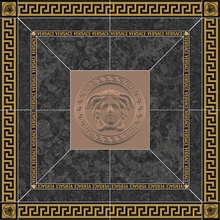 Versace Meteorite 47150 Rosone Naturale Nero Oro Painel 120x120 cm, Itália - foto 1 - foto 1