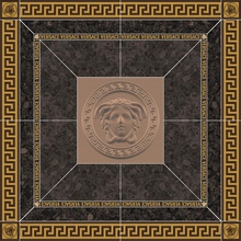 Versace Meteorite 47152 Rosone Naturale Moka Oro Painel 120x120 cm, Itália - foto 1 - foto 1