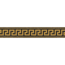Versace Meteorite 47270 Fascia Greca Lappato Nero/Oro Meio-fio 9,8x60 cm, Itália - foto 1 - foto 1