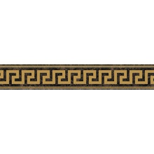 Versace Meteorite 47274 Fascia Greca Lappato Moka/Oro Meio-fio 9,8x60 cm, Itália - foto 1 - foto 1
