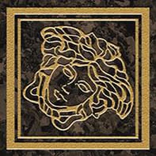 Versace Meteorite 47294 Tozzetto Medusa Lappato Moka/Oro Inserção 9,8x9,8 cm, Itália - foto 1 - foto 1