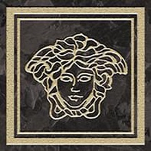 Versace Meteorite 47300 Firma Medusa Lappato Nero/Oro Inserção 9,8x9,8 cm, Itália - foto 1 - foto 1