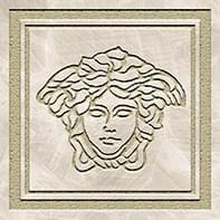 Versace Meteorite 47302 Firma Medusa Lappato Bianco/Oro Inserção 9,8x9,8 cm, Itália - foto 1 - foto 1