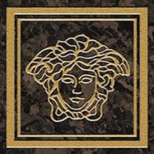 Versace Meteorite 47304 Firma Medusa Lappato Moka/Oro Inserção 9,8x9,8 cm, Itália - foto 1 - foto 1