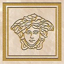 Versace Meteorite G0047305 Firma Medusa Lappato Miele/Oro Inserção 9,8x9,8 cm, Itália - foto 1 - foto 1