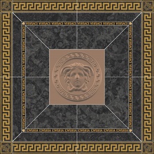 Versace Meteorite 47320 Rosone Lappato Nero Oro Painel 120x120 cm, Itália - foto 1 - foto 1