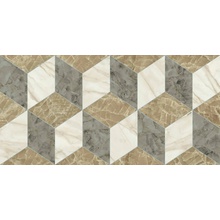 Versace Tarsia 0014142 Cubical Avorio porcelain tile 60x120 cm, Italy, marble look - photo 1 - photo 1