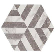 Marazzi Allmarble MMMN Statuario Decoro porcelænsflise 18,2x21 cm, Italien, sten  - foto 1 - foto 1