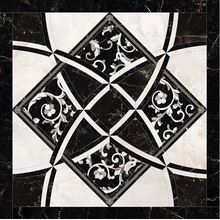 Versace Emote Intarsio Bianco Nero 262534 porcelain tile 78x78 cm, Italy - photo 1 - photo 1
