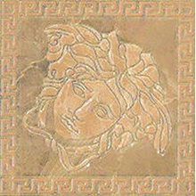 Versace Marble 240382 Tozzetto Medusa Oro Lev Inzetstuk 14,4x14,4 cm, Italië, behang  - foto 1 - foto 1
